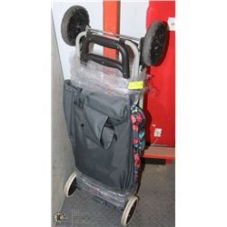 PAIR OF WHEELED SHOPPING CARTS