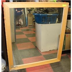 WOOD FRAMED MIRROR 40 X 47