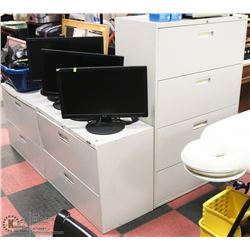 GROUP OF 3 ASSORTED FILING CABINETS - AS IS - NO