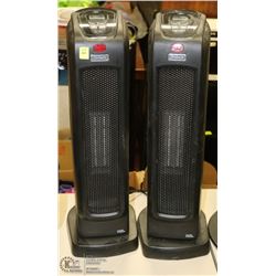 GROUP OF 2 SUNBEAM OSCILLATING CERAMIC HEATERS