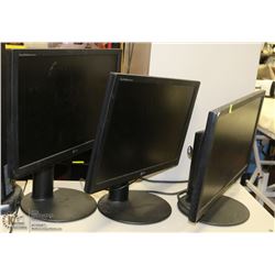 GROUP OF 3 LG FLATRON COMPUTER MONITORS