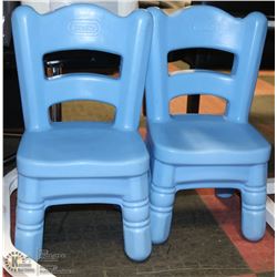 LOT OF 2 LITTLE TIKES BLUE CHAIRS