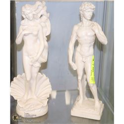 MAN & WOMAN SCULPTURES BY A. SANTINI -MADE IN