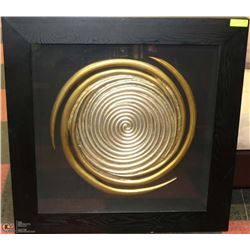 GOLD & SILVER SPIRAL WALL ART IN FRAME 35 X 36