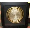 Image 1 : GOLD & SILVER SPIRAL WALL ART IN FRAME 35 X 36