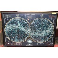CELESTIAL PLANISHERE EPOCH 2000 DISPLAY WITH FRAME