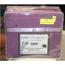 BAMBOO COMFORT PLUS QUEEN  SIZE DARK PURPLE  1800