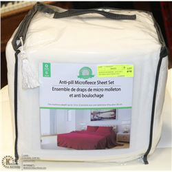QUEEN OFFWHITE  ANTI-PILL MICROFLEECE SHEET SET