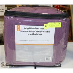 NEW  KING PURPLE. ANTI-PILL MICROFLEECE SHEET SET