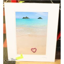 124) BEACH HEART S BENAY PRINT. 41X51 CM. YEAR