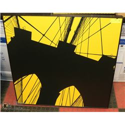BROOKLYN BRIDGE IN YELLOW, 30 X 30
