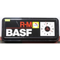 VINTAGE BASF ADVERTISING CLOCK 31 X 13