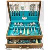 Image 1 : SILVER PLATED UTENSIL SET WITH WOODEN BOX