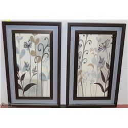 SOOTHING FLORAL THEMED WALL ART IN FRAME, 19X31