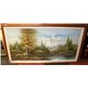 Image 1 : XL FRAMED LANDSCAPE ON CANVAS  54 X 30