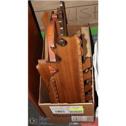 LOT OF 7 WOODEN SPOON RACKS