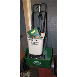 LOT OF 3 FERTILIZER SPREADERS INCL SCOTTS