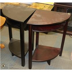 PAIR OF CORNER END TABLES