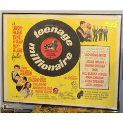 1950’S ROCK AND ROLL MOVIE POSTER TEENAGE 29 X 22