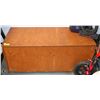 Image 1 : SOLID WOOD DECK STORAGE BOX ON WHEELS,