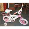 Image 1 : GIRL'S JOHN DEERE BICYCLE W/ TRAINING WHEELS.