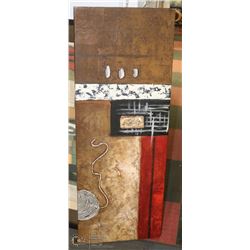 ABSTRACT PAINTING ON CANVAS   18 X 47