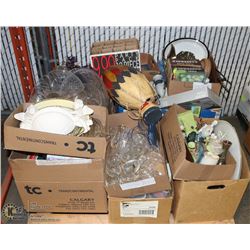 PALLET OF ESTATE ITEMS, INCLUDES CRYSTAL, HOME