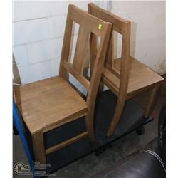 PAIR OF WOOD SIDE CHAIRS