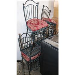 GROUP OF 8 METAL SIDE CHAIRS