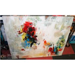 COLORFUL  ABSTRACT PAINTING - 36"X30"