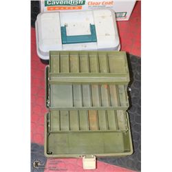 A PAIR OF TACKLE BOXES