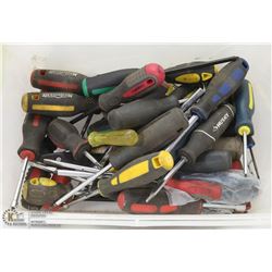 BIN FULL OF SCREWDRIVERS