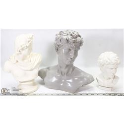 3 HEAD BUST FIGURES