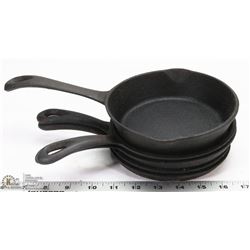 LOT OF 4- 6" CASTIRON SKILLET