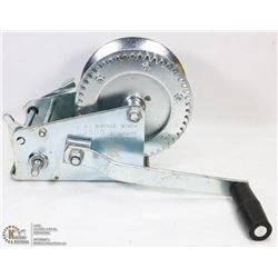 TWO SPEED REVERSIBLE 2500 LB HAND WINCH.