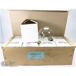BOX W/ 8 NEW LARGE 5 INCH DIAMETER 40 WATT BULBS