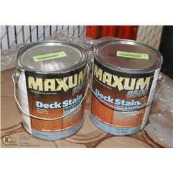 2 CANS OF MAXIMUM DECK STAIN
