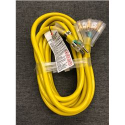 25 FT Triple Outlet Heavy Duty Extension Cord.