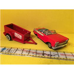 RED 50s CAR & U-HAULER TRAILER