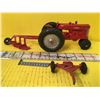Image 1 : IHC M (7½") TRACTOR, REDONE & 3 FURROW PLOW & MOWER