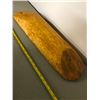 Image 4 : WOODEN BUTTER BOWL & PADDLE 24" X 8"