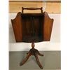 Image 3 : MAGAZINE STAND, SWIVEL, 27" H, WALNUT, ORIGINAL COND