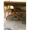 Image 3 : DROP LEAF TABLE & 4 CHAIRS, ART DECO
