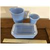 Image 1 : BLUE PYREX REF DISH, PITCHER & CREAMER