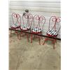 Image 1 : SET OF 4 CHILD'S ICE CREAM PARLOR CHAIRS, RARE FIND