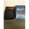 Image 3 : MOBIL TUBE, ORIG. BOX & FORD FUEL PUMP TIN
