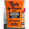Image 2 : MISSION ORANGE CARDBOARD SIGN, MISSION ORANGE BOTTLE