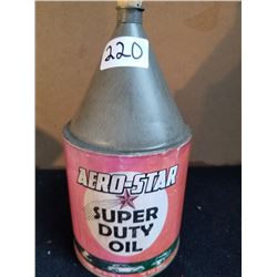 STAR SUPER DUTY OIL CONE TOP TIN QUART - GREAT GRAPHICS