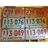 Image 1 : 1973 - 74 - 75 SASK LICENSE PLATES - 3 MATCHING PAIRS