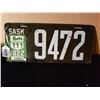 Image 1 : 1919 PORCELAIN SASK. LICENSE PLATE WITH ORIGINAL 1922 TAG